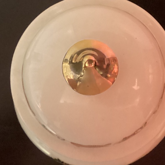 Sadler Ginger Jar & Matching Covered Trinket Dish Oriental Floral 24K Gold Trim - Picture 2 of 12